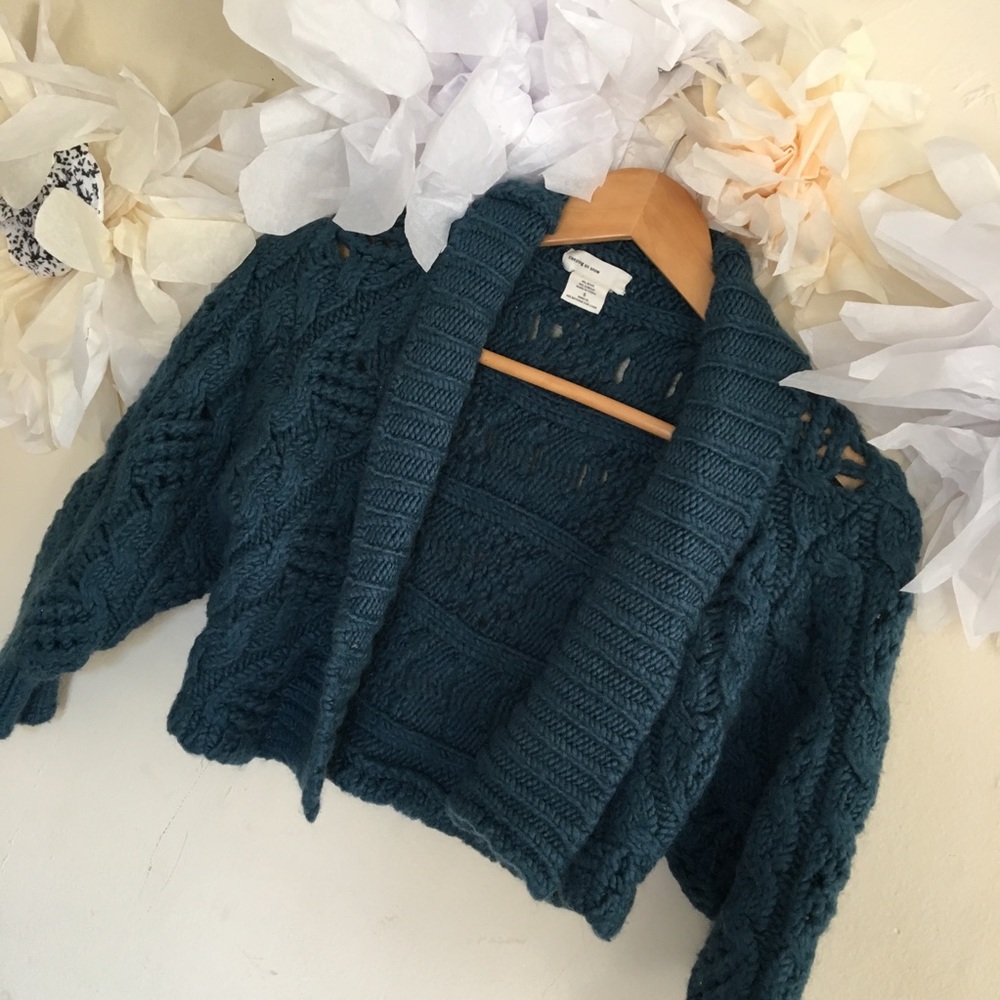 Anthro | Sleeping On Snow |  Chunky Knit Cardigan